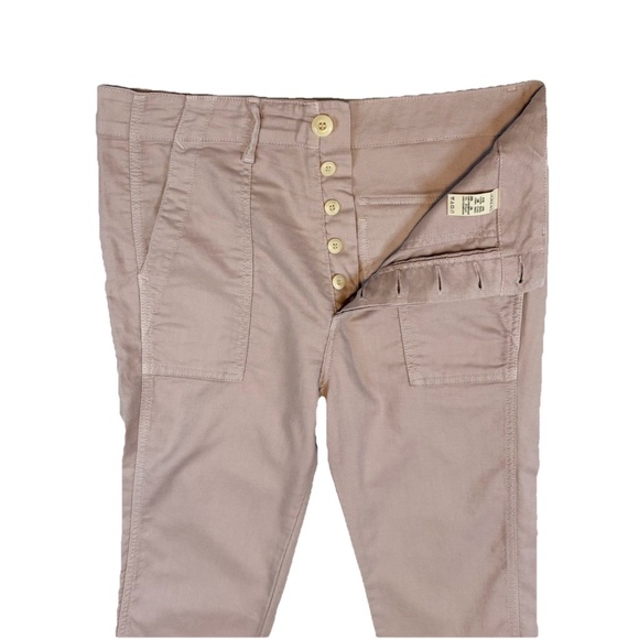 The Great Slouch Army Pants Size 25 Rosewater Pink High Rise Button Fly Ankle - Picture 9 of 16